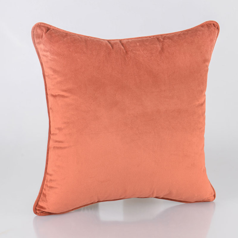 Housse de coussin velours 'Elena' terracotta