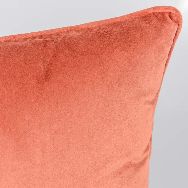 Housse de coussin velours 'Elena' terracotta