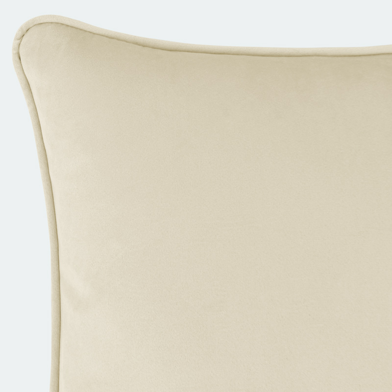 Housse de coussin velours 'Elena' écru 