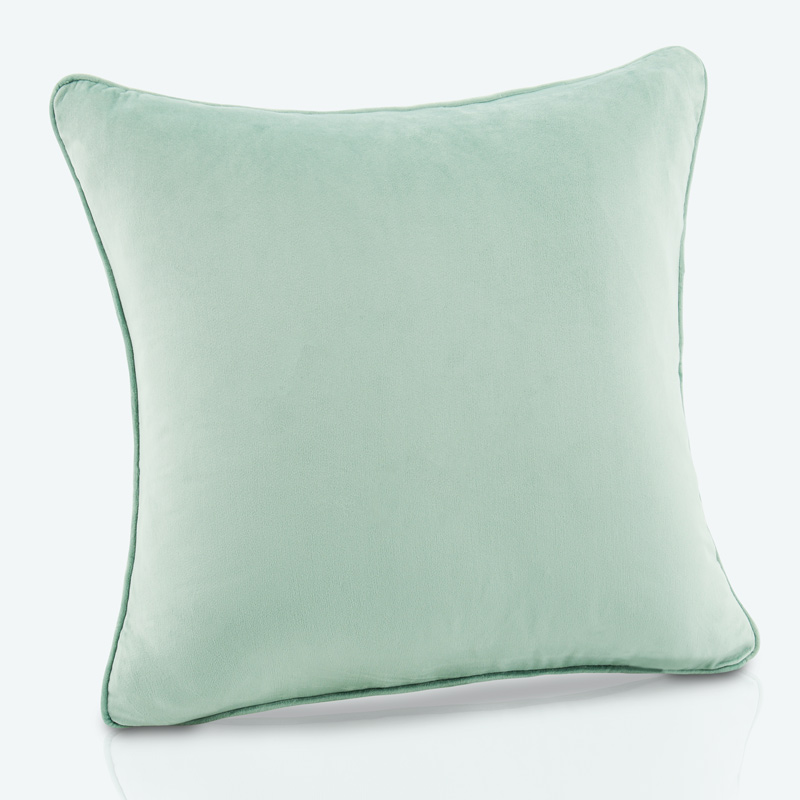 Housse de coussin velours 'Elena' vert d'eau