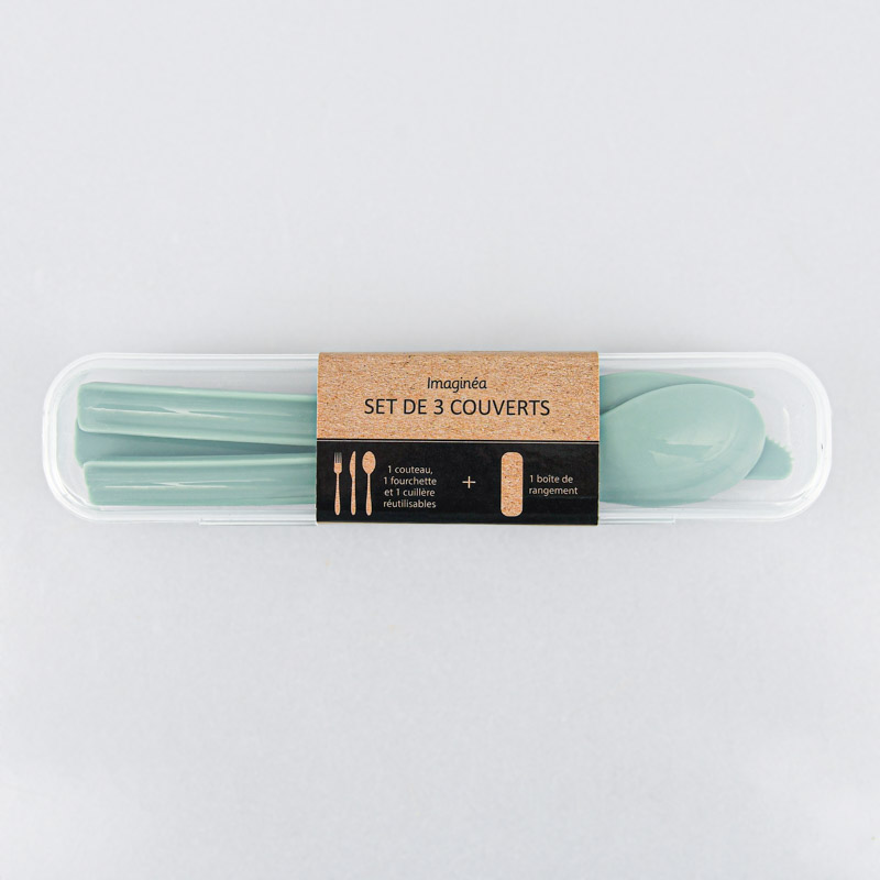 Set de 3 couverts réutilisables