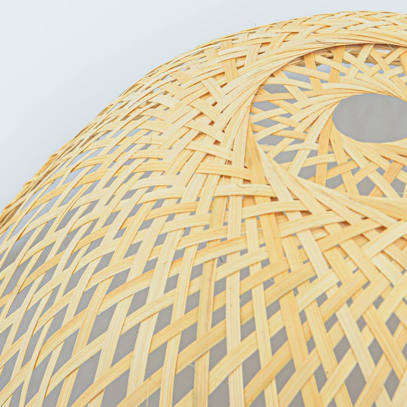 Suspension 'Daya Rattan' en osier beige