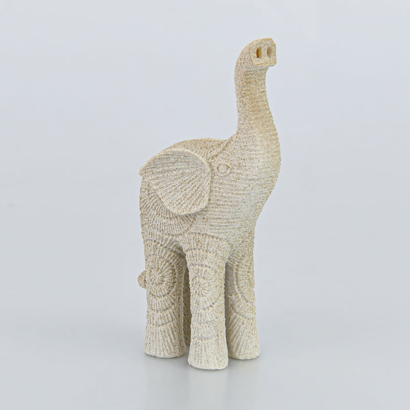 Statuette éléphant beige