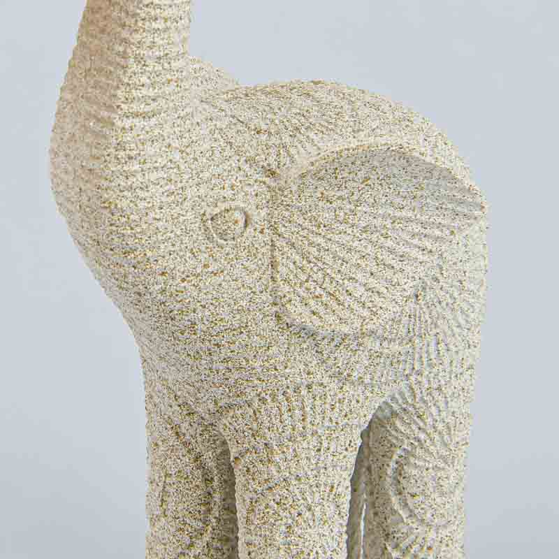 Statuette éléphant beige