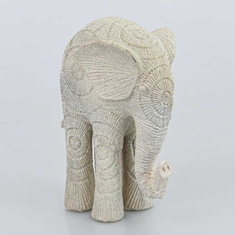 Statuette éléphant beige