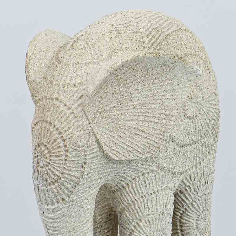 Statuette éléphant beige
