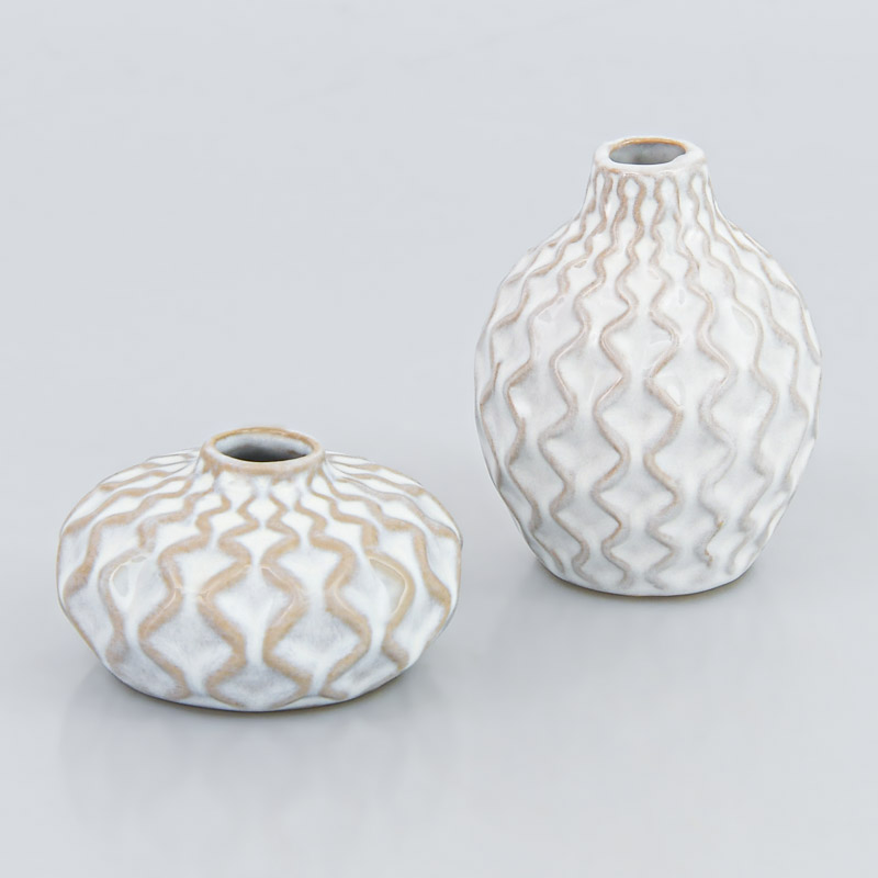 Petit vase boule 'Aveiro' beige