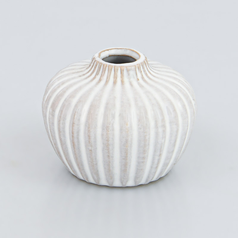 Petit vase boule 'Lamego' crème