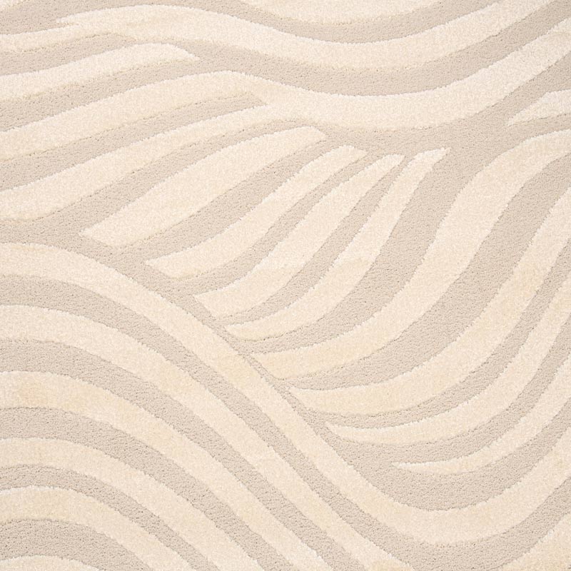 Tapis rectangulaire décor vagues 'Cosy' sable