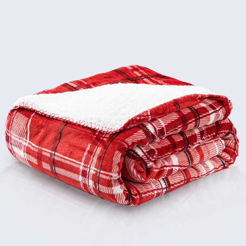 Plaid super doux sherpa imprimé 'Scotty' 