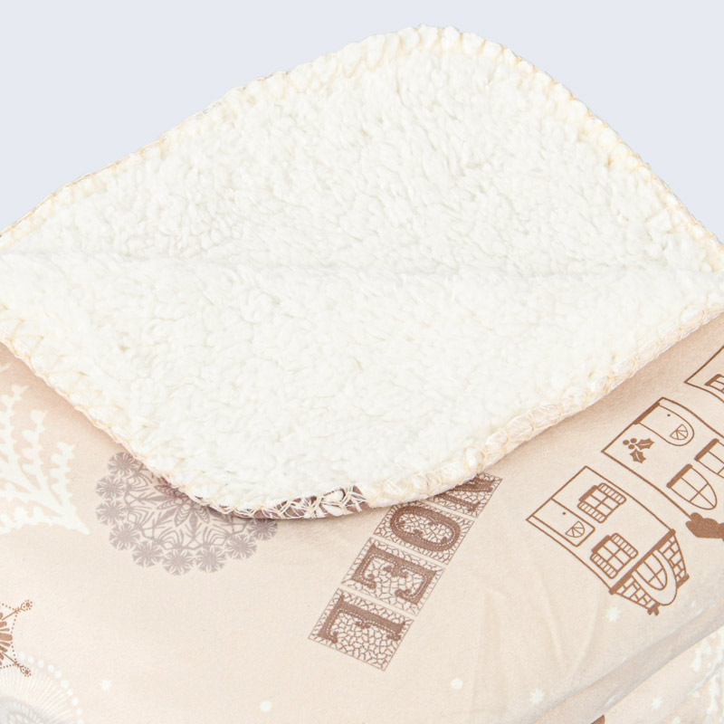 Plaid doublé sherpa imprimé 'Riquewihr' 