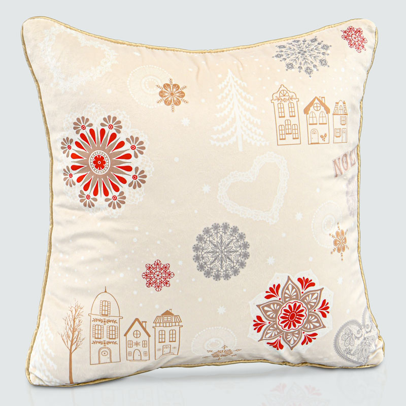 Housse de coussin velours imprimé 'Riquewihr'