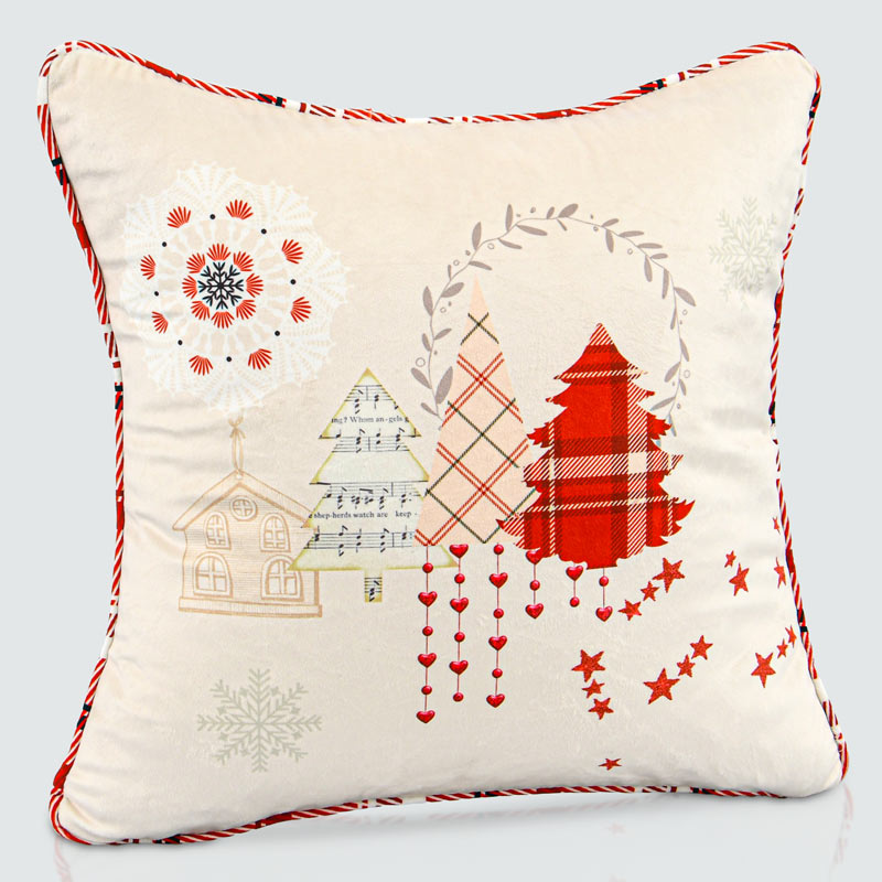 Housse de coussin velours imprimé 'Aberdeen'