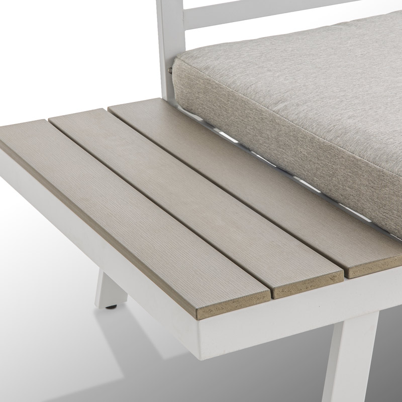 Salon de jardin 'Santa Fe' gris et blanc 