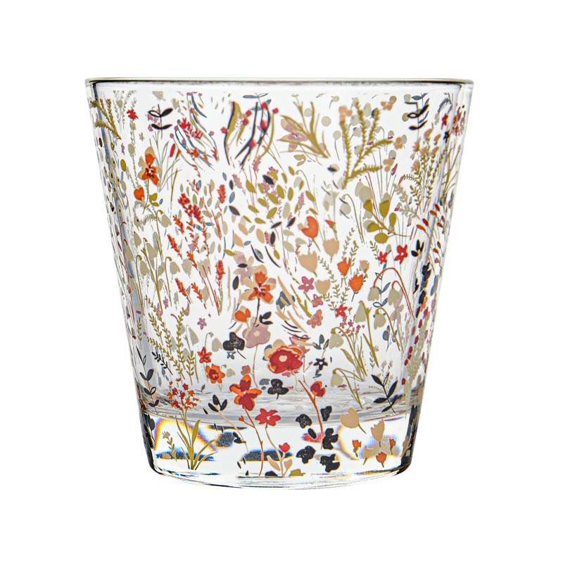 Verre décor fleuri 'Celia'