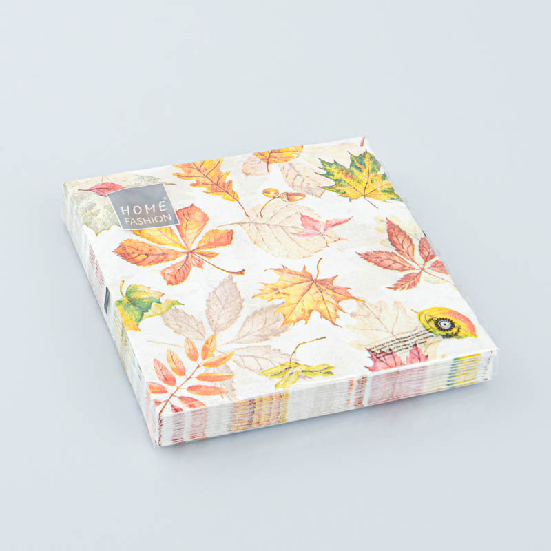 Lot de 20 serviettes feuilles Automne