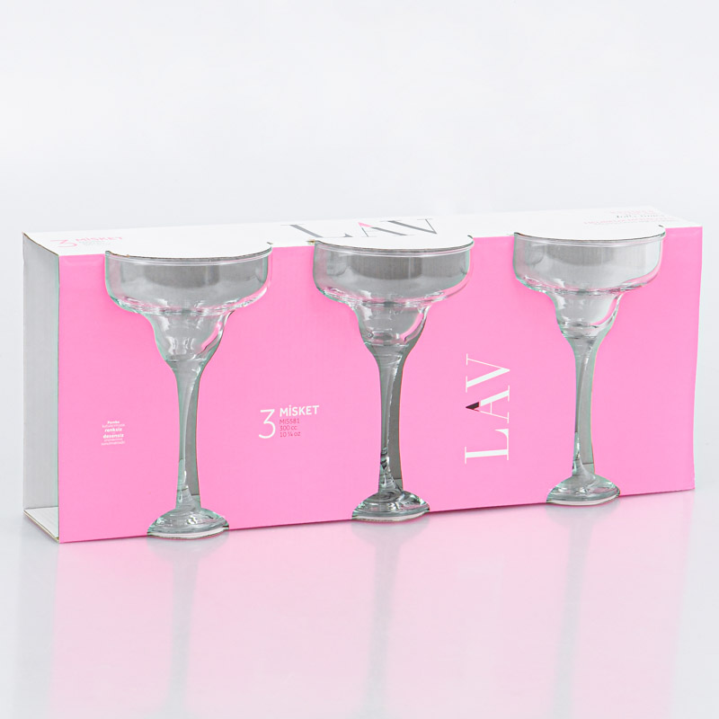 Lot de 3 verres à margarita 'Misket' 30cl