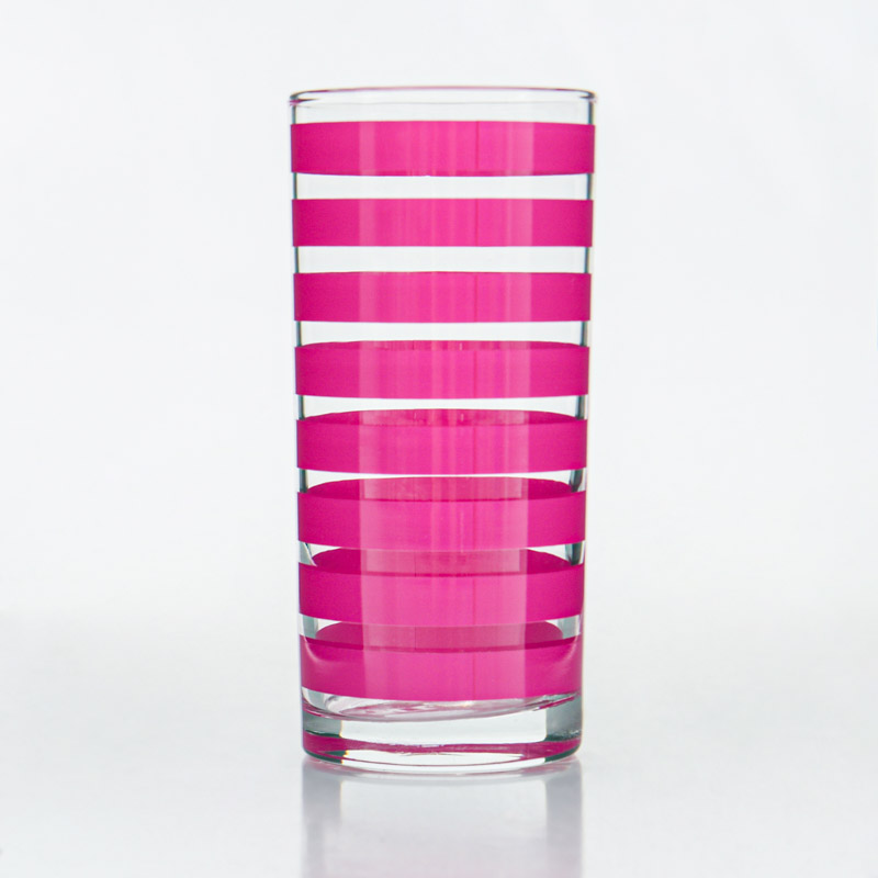 Lot de 6 verres rayés