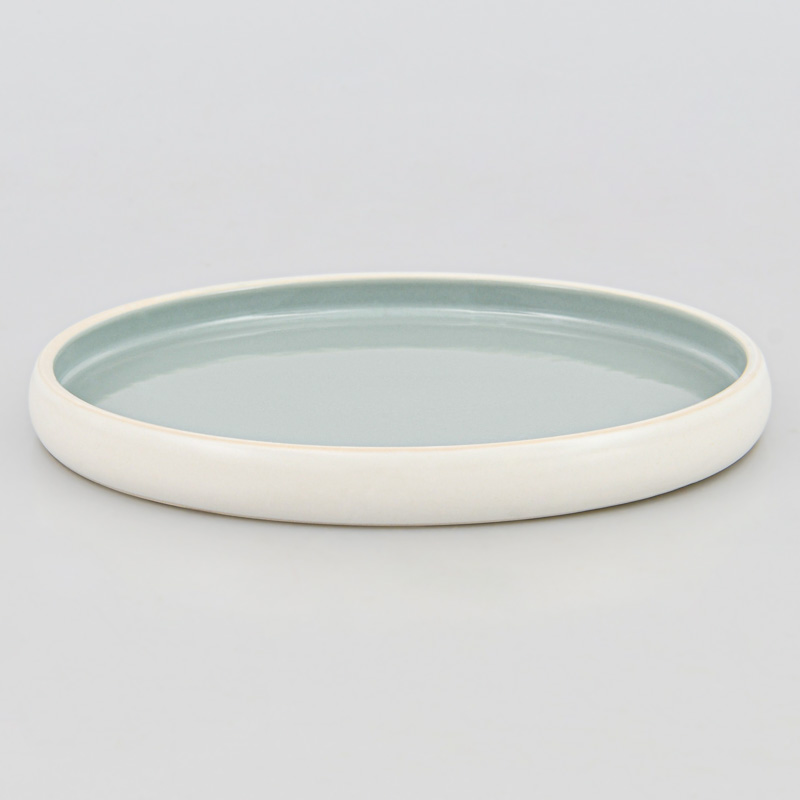 Assiette plate 'Celeste' bleu blanc