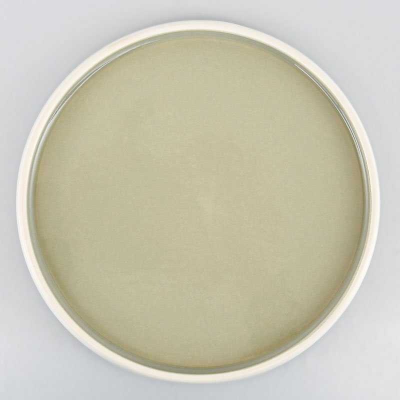 Assiette plate 'Celeste' vert blanc