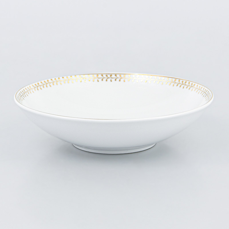 Assiette creuse 'Palmire' filet or 