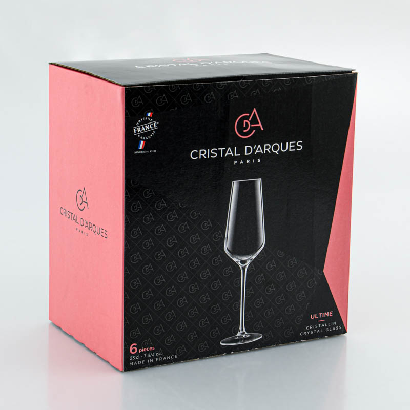 Lot de 6 flûtes à champagne Cristal d'Arques 