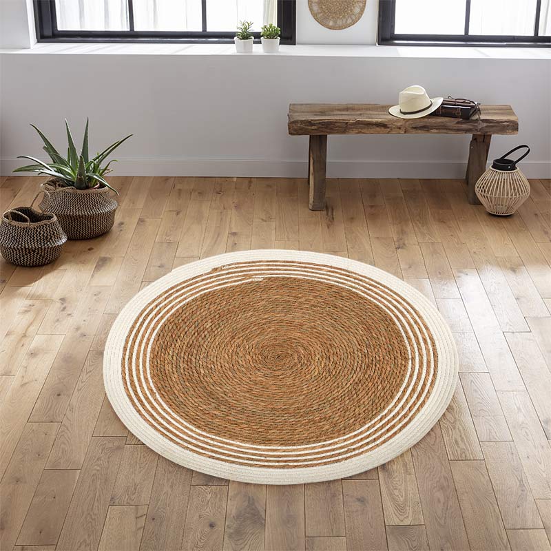 Tapis 'Evasion côtière' rond 