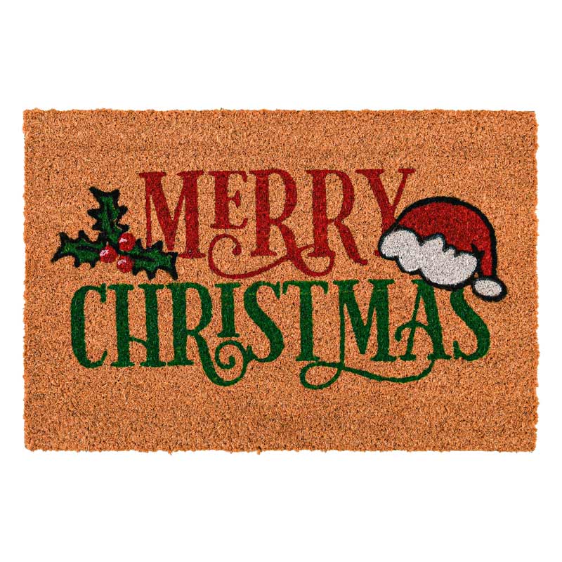 Tapis 'Merry Christmas' en coco
