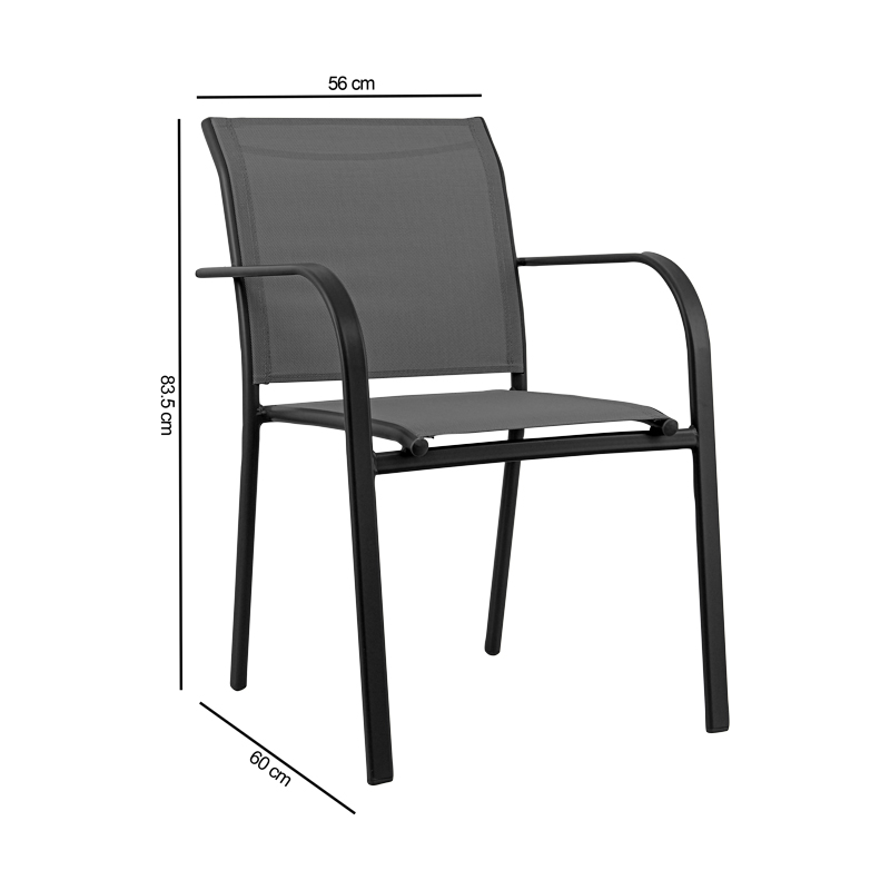 Chaise de jardin avec accoudoirs