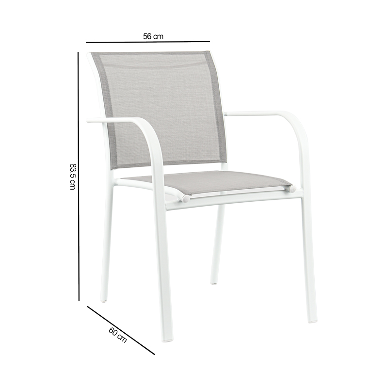 Chaise de jardin avec accoudoirs