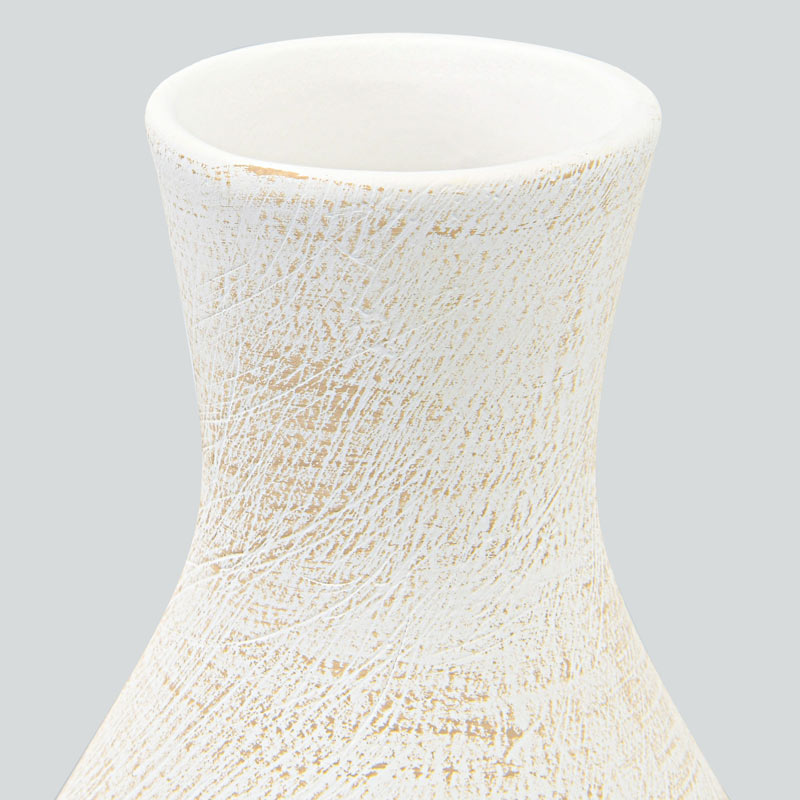 Vase wavy 'Goccia' blanc et beige