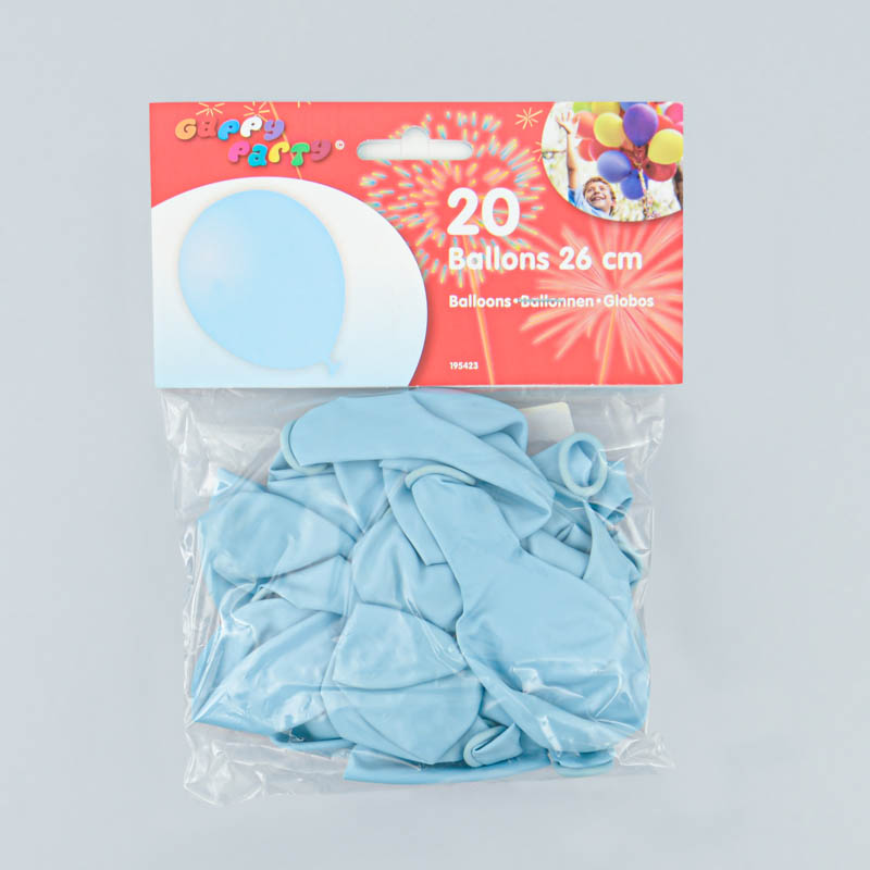 20 ballon gappy party bleu ciel