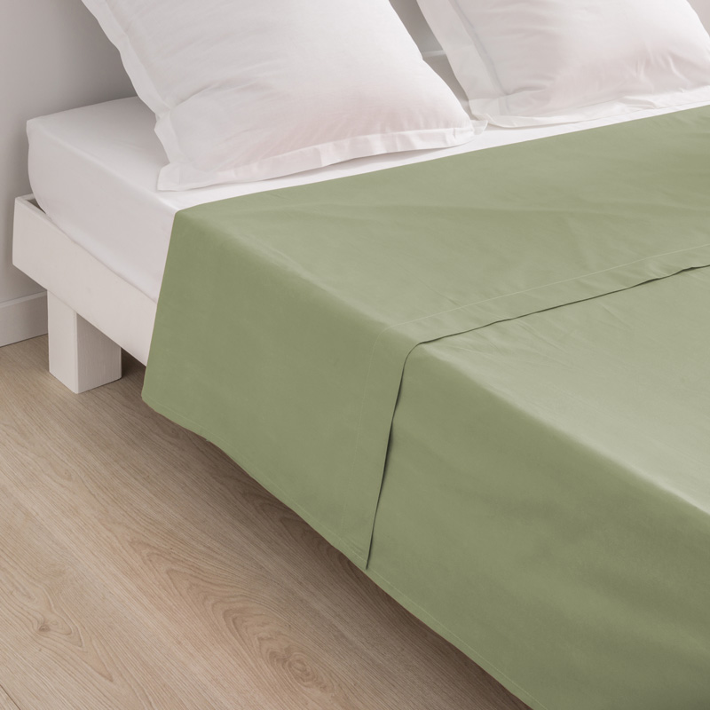 Drap plat 'Dream' vert d'eau