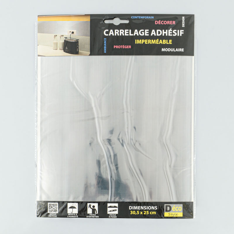 Carrelage adhésif 3D métallique