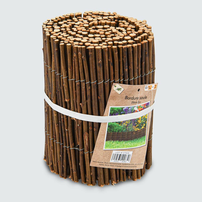 Bordure de jardin en saule