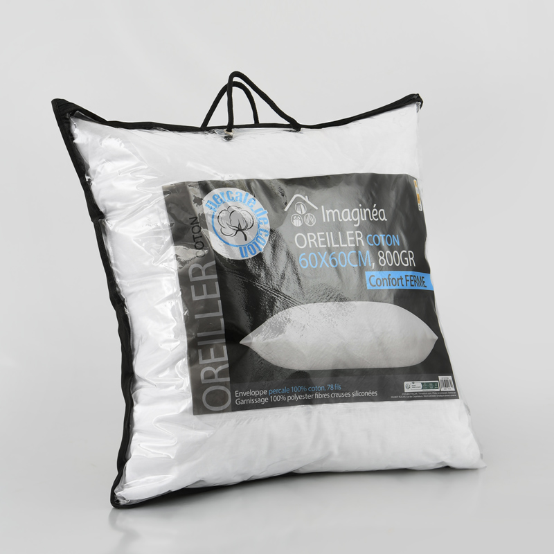 Oreiller 'Cocoon' 800gr blanc carré