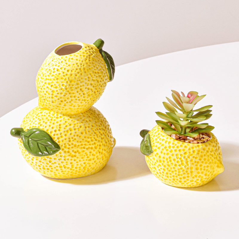Vase lemon style 15cm