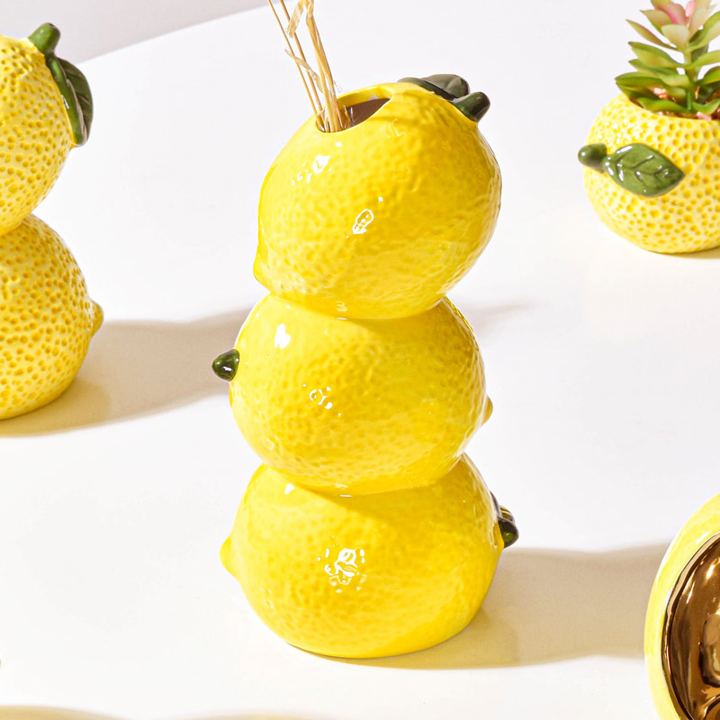 Vase lemon style 19cm