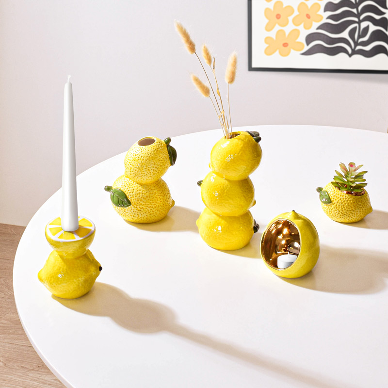Vase lemon style 19cm