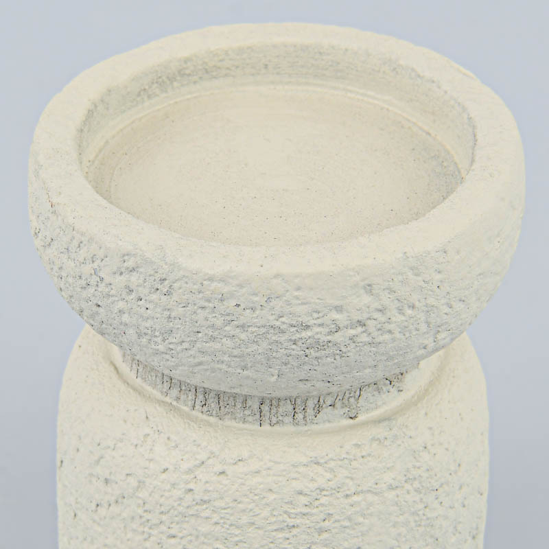 Photophore en ciment beige 