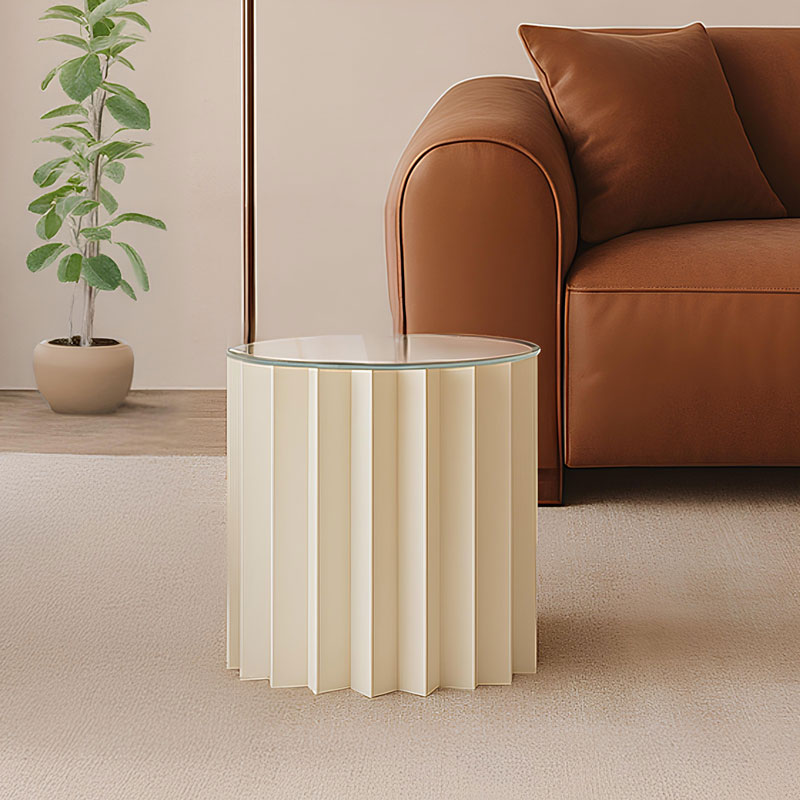 Bout de canapé pliable blanc