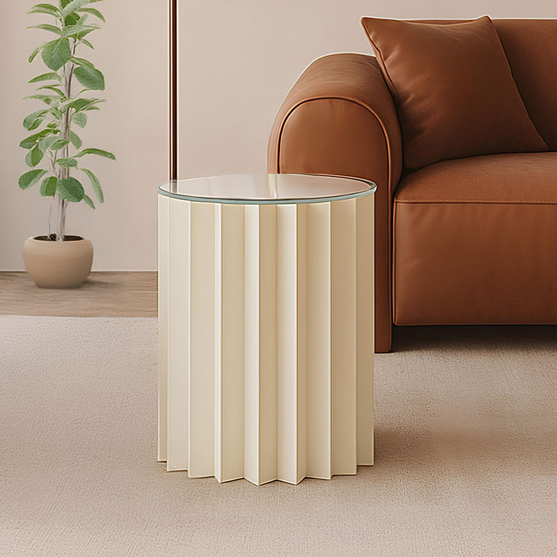Bout de canapé pliable blanc