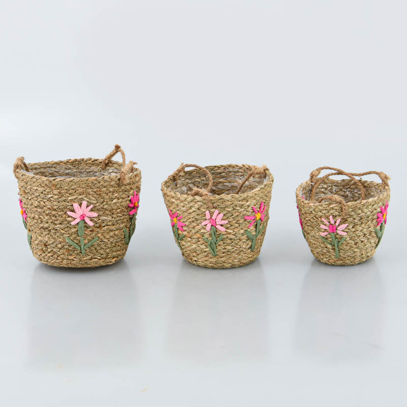 Panier à suspendre petites fleurs