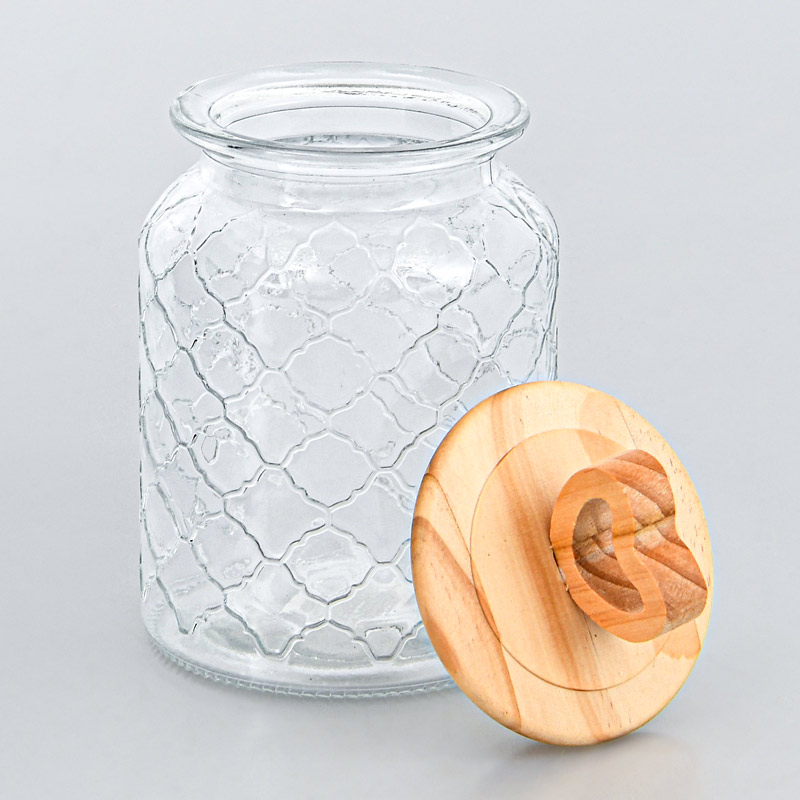 Bocal avec couvercle coeur 900ml 