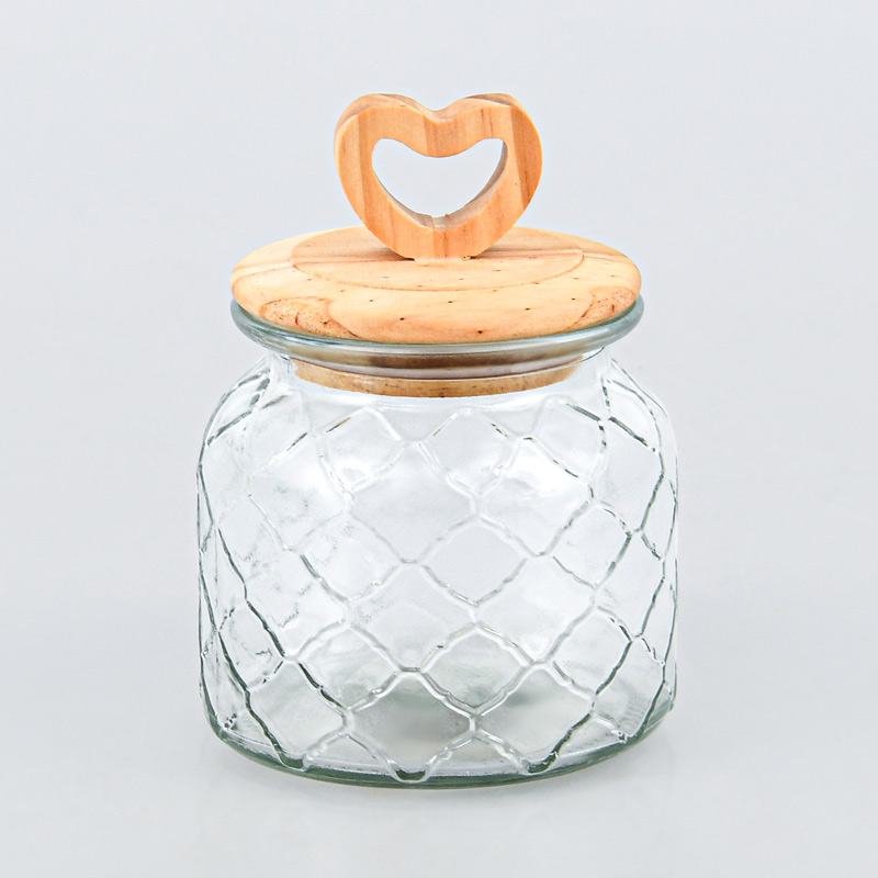 Bocal avec couvercle coeur 600ml 