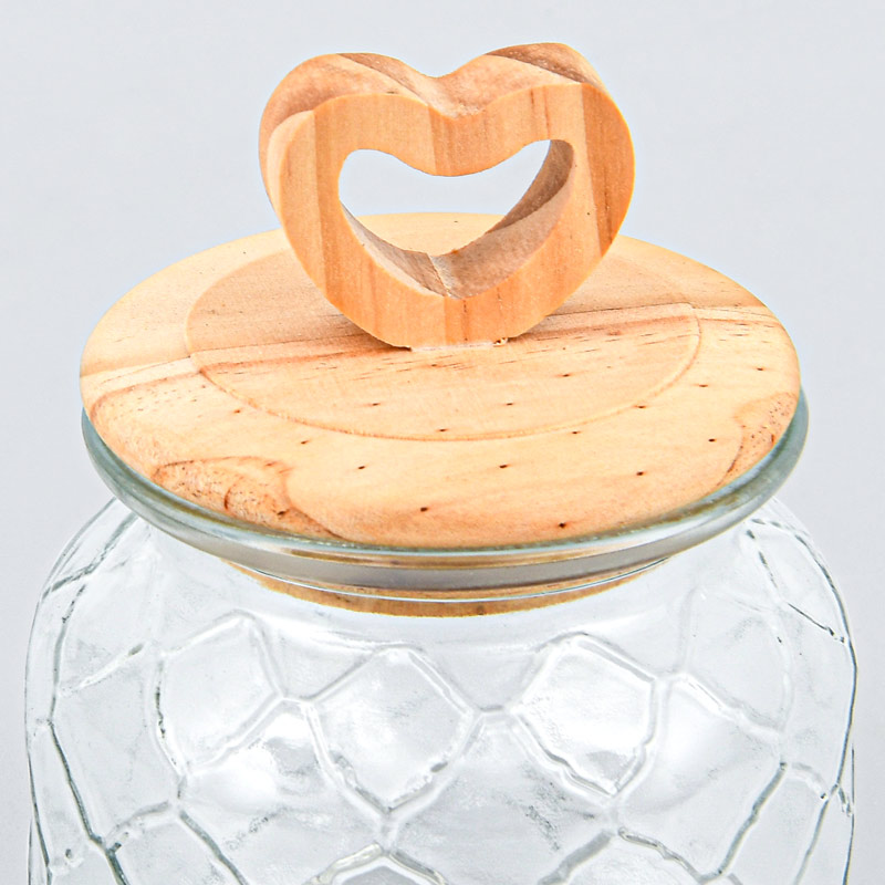 Bocal avec couvercle coeur 600ml 