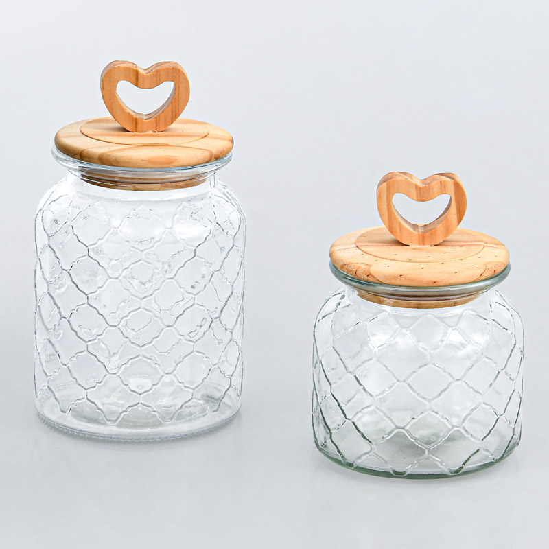 Bocal avec couvercle coeur 600ml 