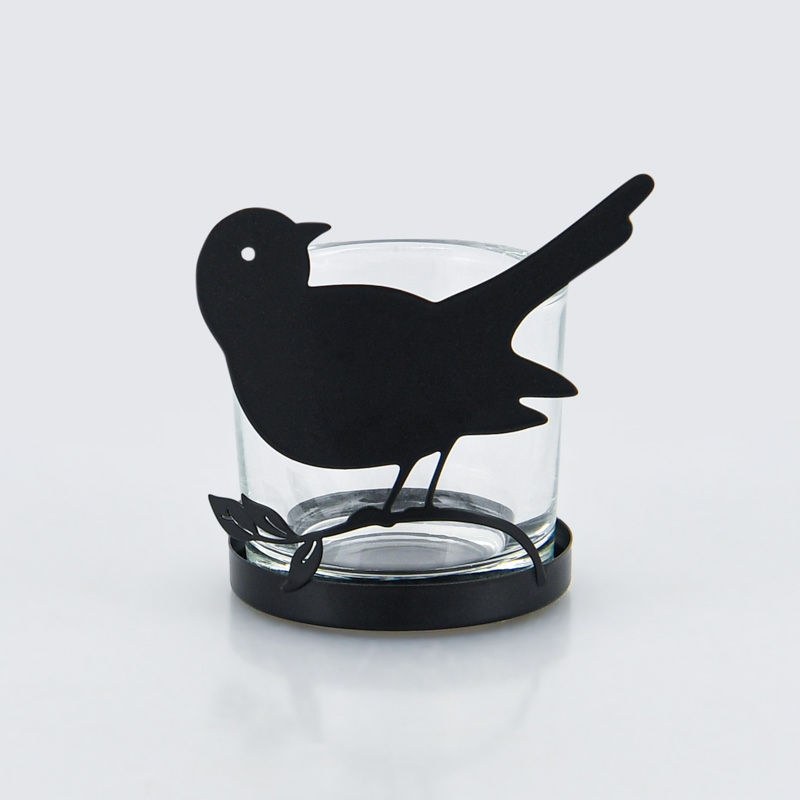 Photophore oiseau noir