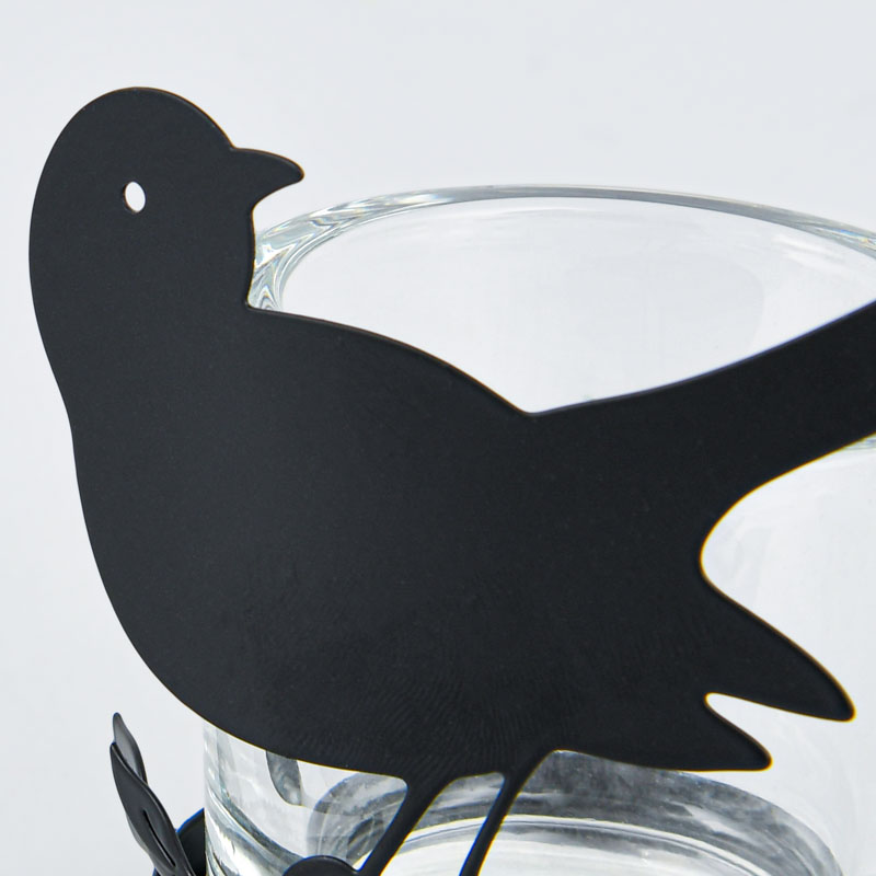 Photophore oiseau noir