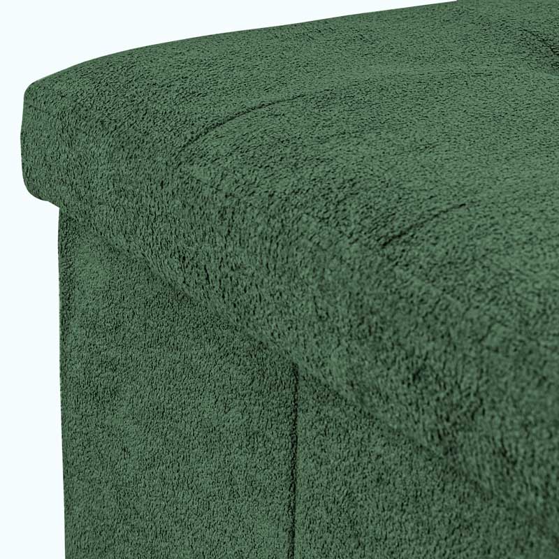 Banc de rangement pliable 'Luxury' vert foncé